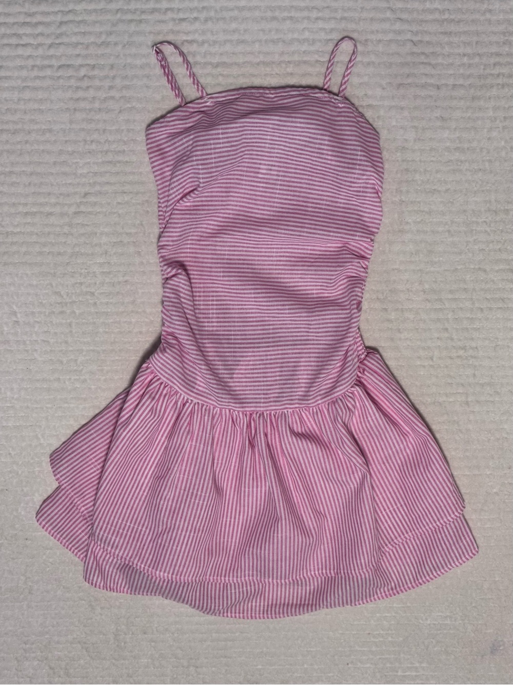 SHEIN Pink Striped Spaghetti Strap Dress